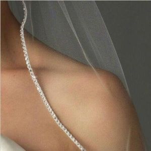 Cathedral Veil with rhinestone trim